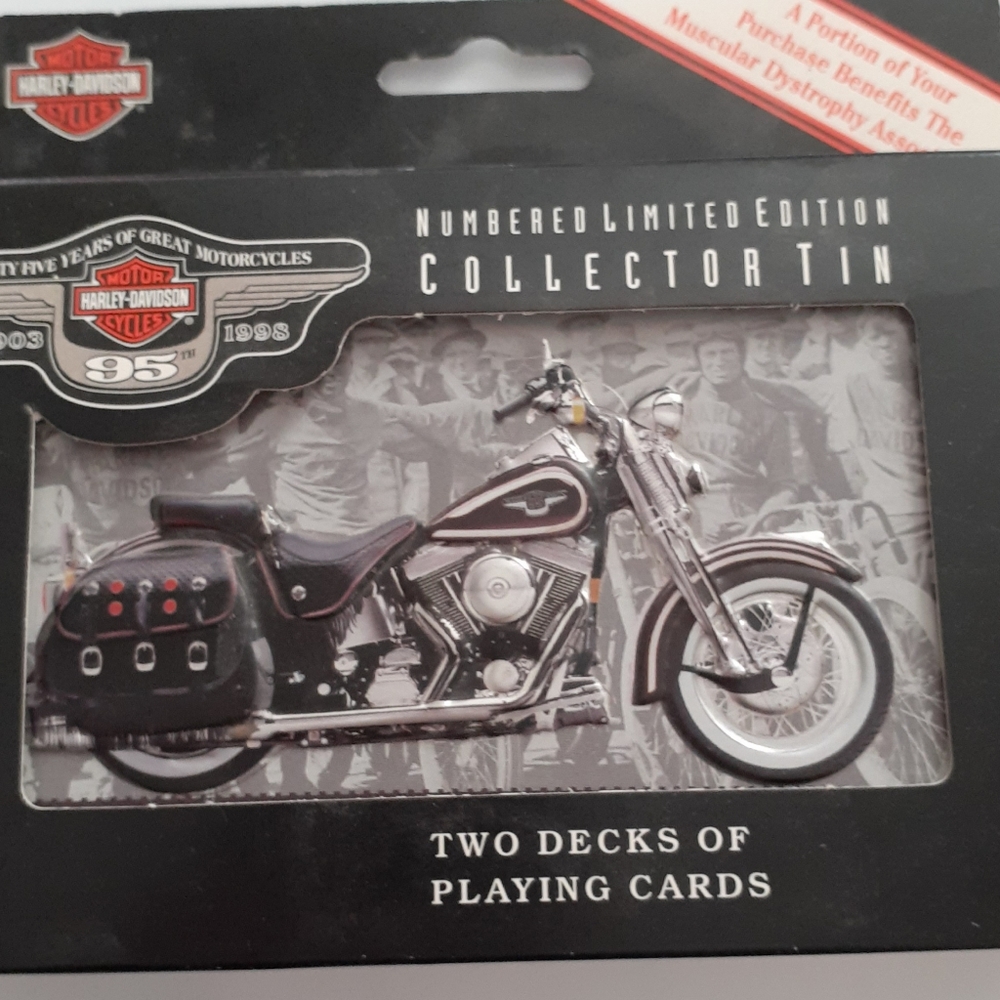 Harley-Davidson 95th Anniversary playing cards with tin limited edition